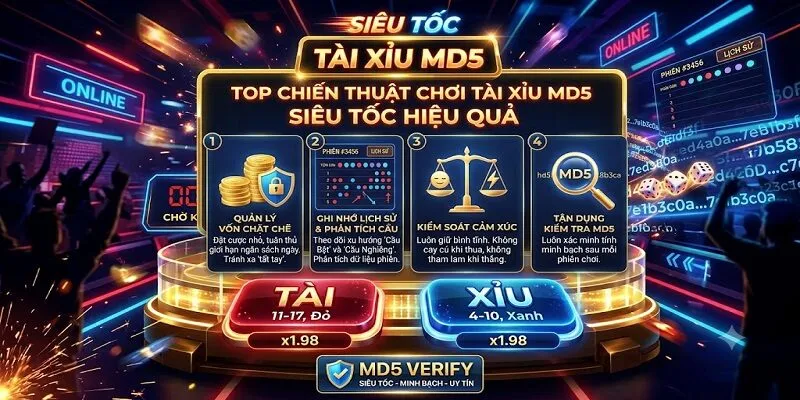 Chiến thuật chơi Tài Xỉu MD5 SIêu Tốc hiệu quả